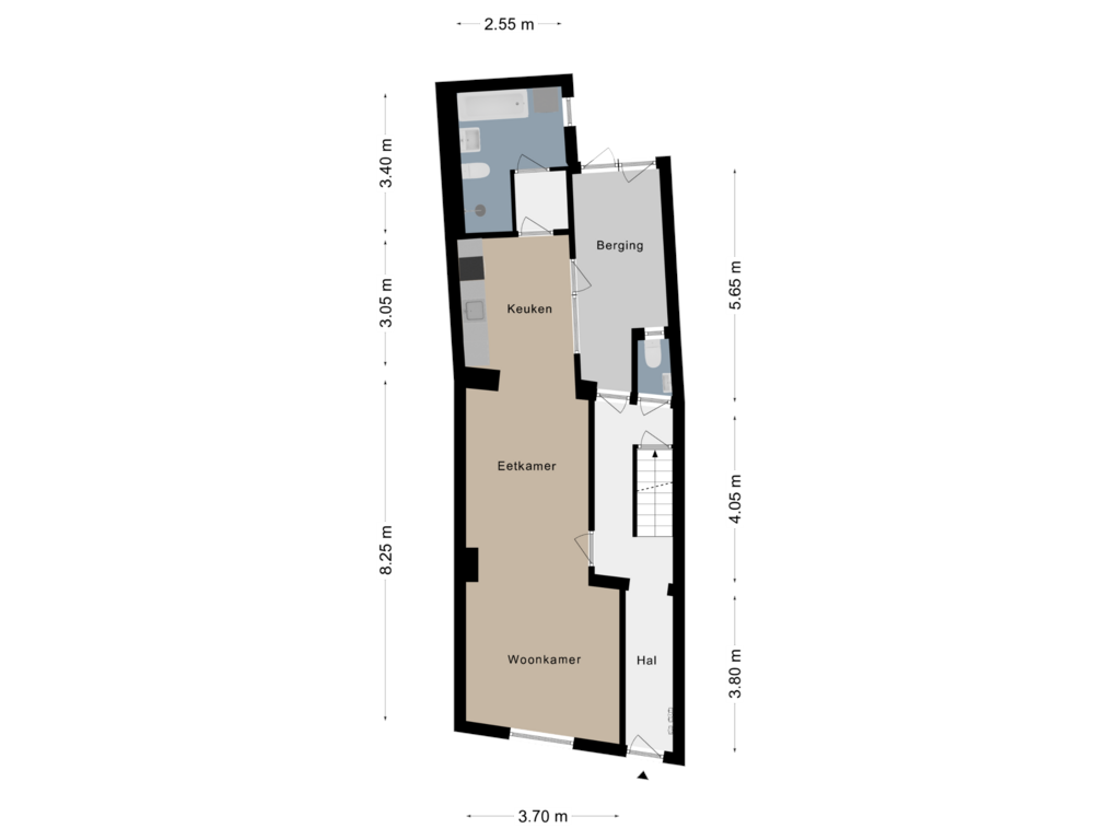 View floorplan of Begane grond of Kruisstraat 6