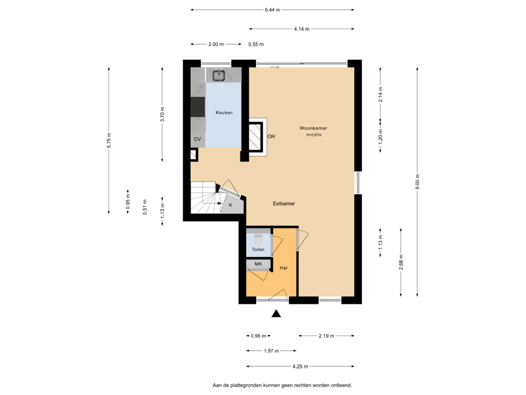 Bekijk plattegrond van Begane grond van Mercuriushof 2