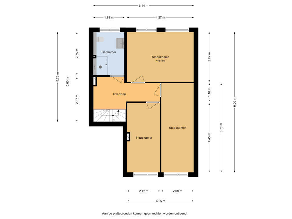 Bekijk plattegrond van 1e verdieping van Mercuriushof 2