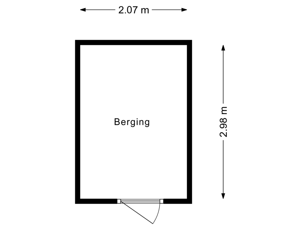 Bekijk plattegrond van Berging van Haenenburgh 28