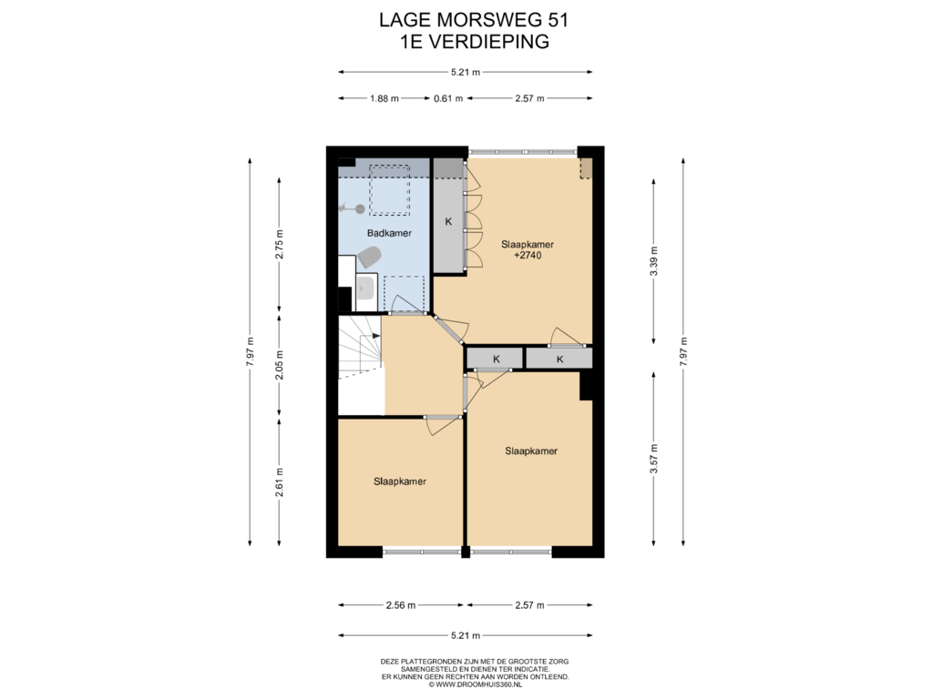 Bekijk plattegrond van 1E Verdieping van Lage Morsweg 51