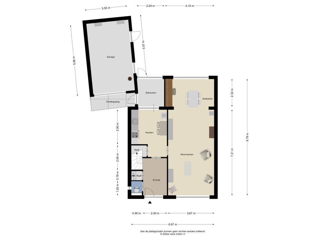 Bekijk plattegrond van Begane Grond van Dommelseweg 110