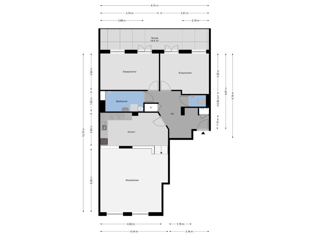 View floorplan of Begane Grond of Seeligsingel 27