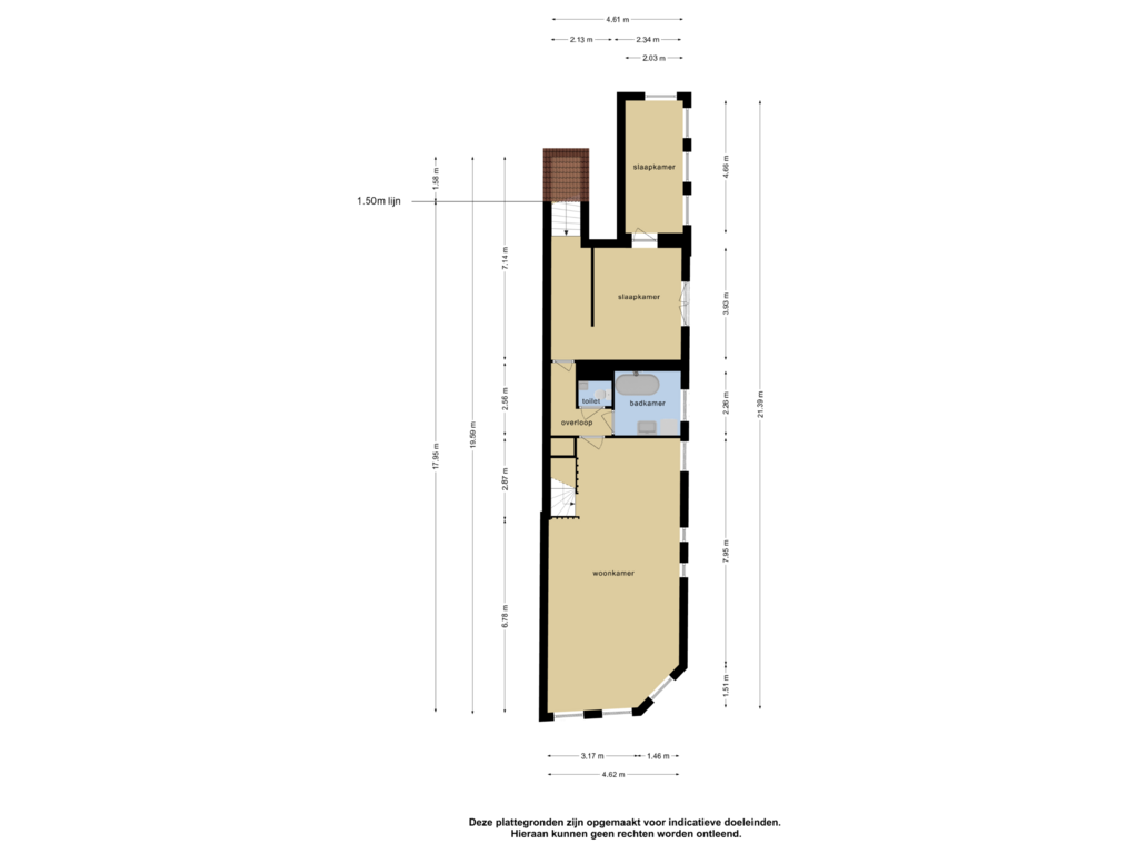 Bekijk plattegrond van 1e verdieping van Feijenoordkade 20