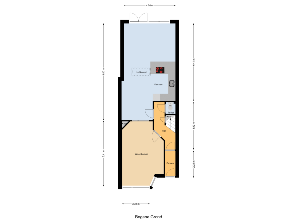 Bekijk plattegrond van Begane Grond van Frank van Borselenlaan 27