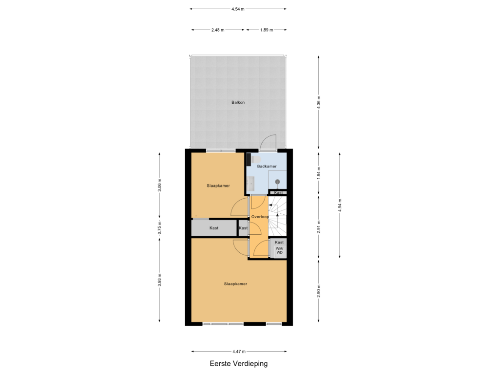 Bekijk plattegrond van Eerste Verdieping van Frank van Borselenlaan 27