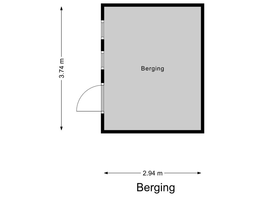 Bekijk plattegrond van Berging van Frank van Borselenlaan 27