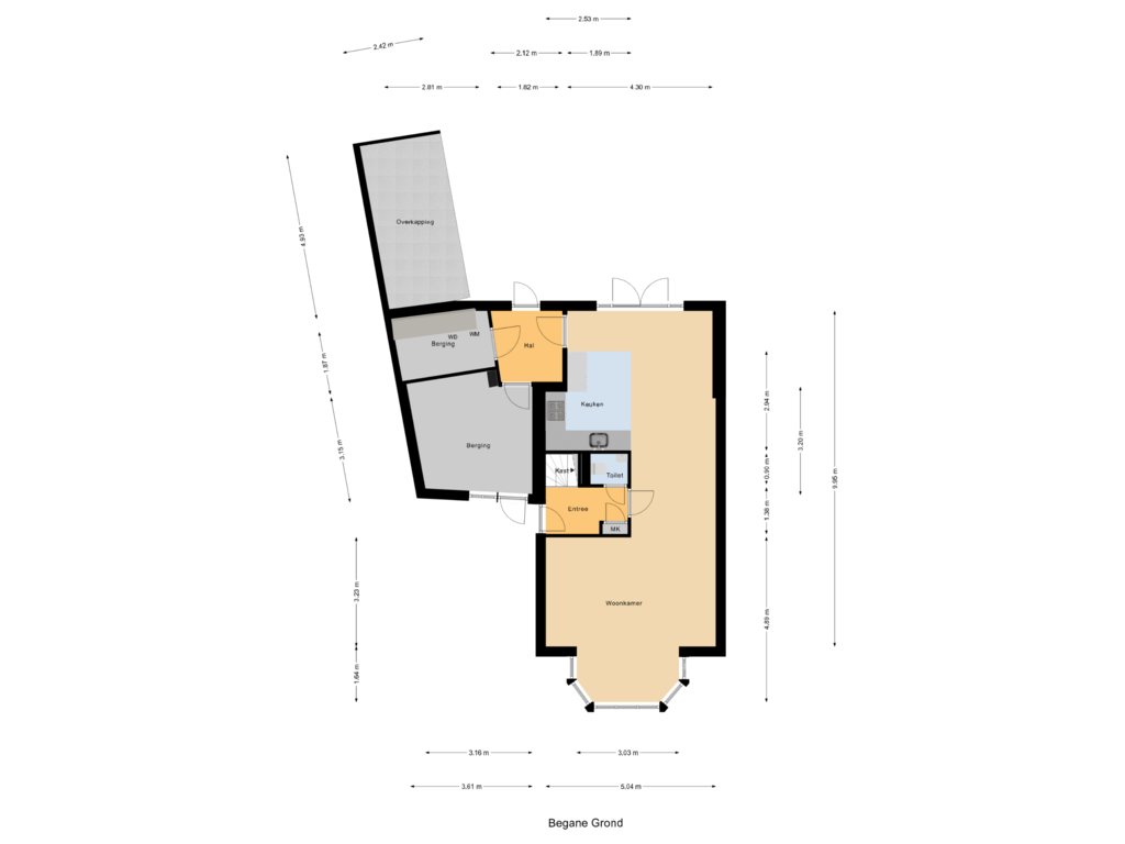 Bekijk plattegrond van Begane Grond van Hakselaar 36