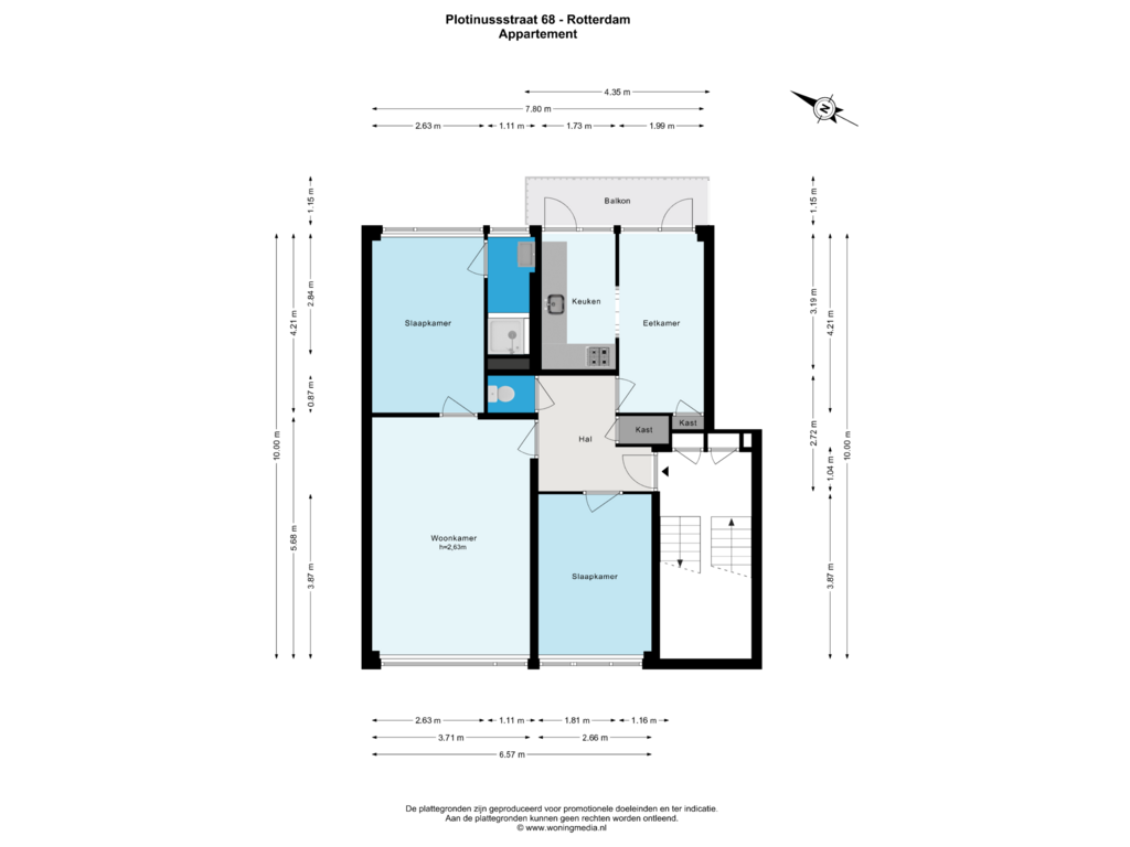 View floorplan of Appartement of Plotinusstraat 68