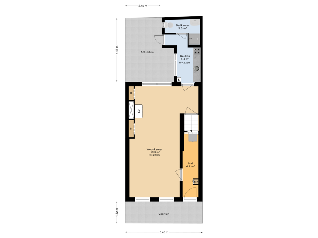 Bekijk plattegrond van Situatie van Willem Loréstraat 72