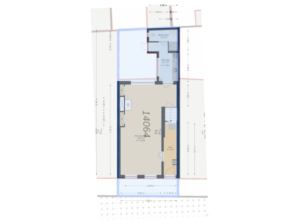 Bekijk plattegrond van Begane grond van Willem Loréstraat 72