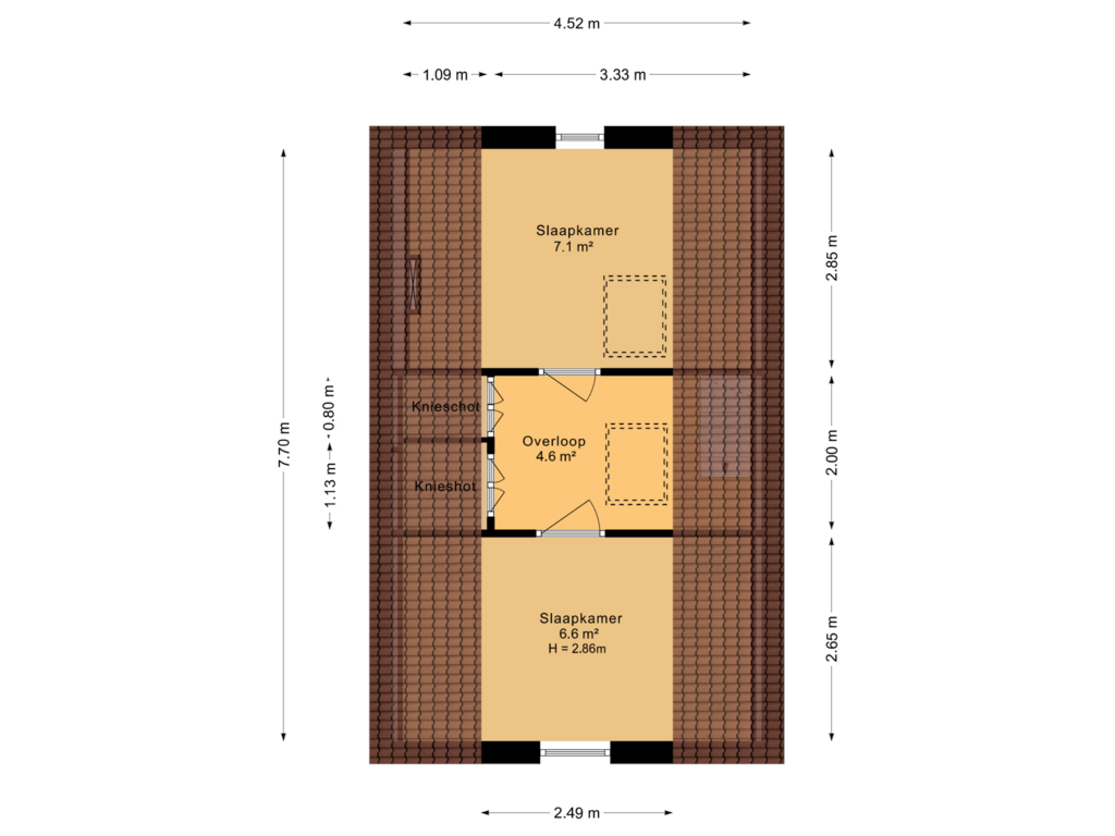 Bekijk plattegrond van 1e verdieping van Willem Loréstraat 72