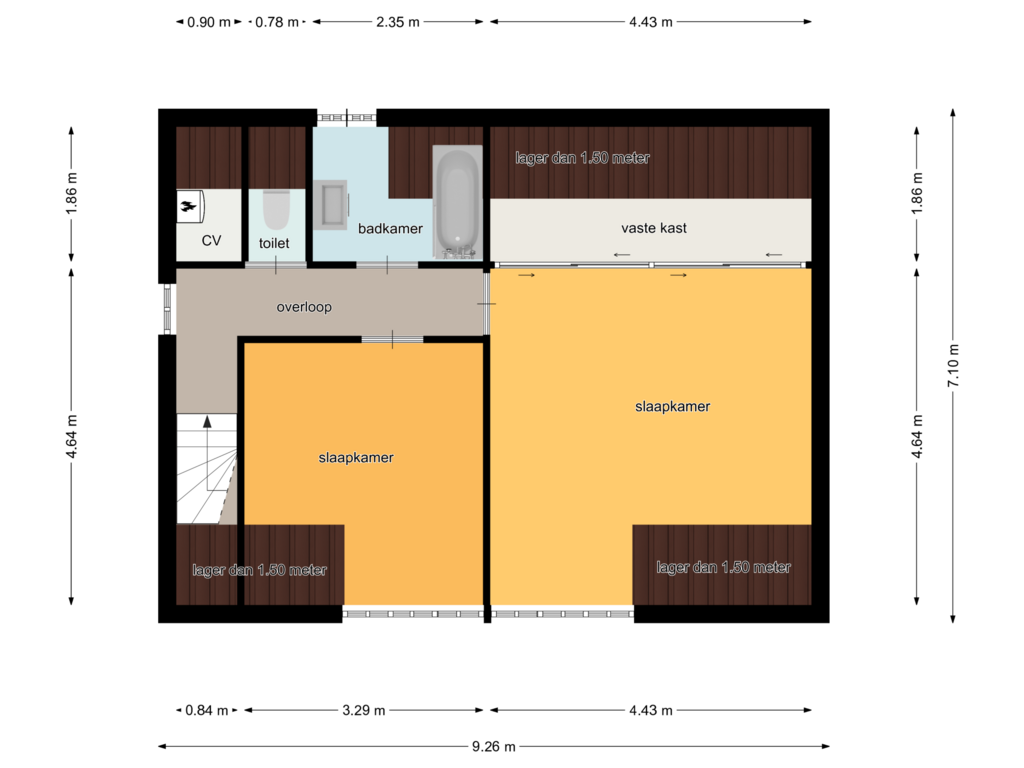 View floorplan of Floor 1 of Maasdijk 63