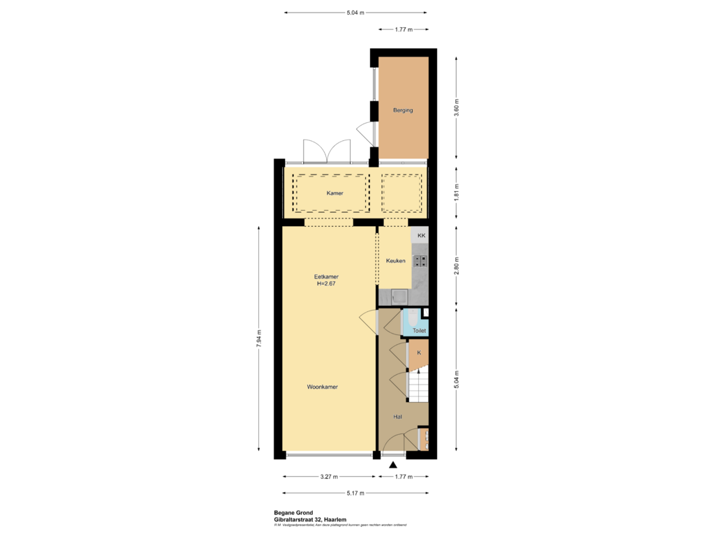 View floorplan of Begane Grond of Gibraltarstraat 32