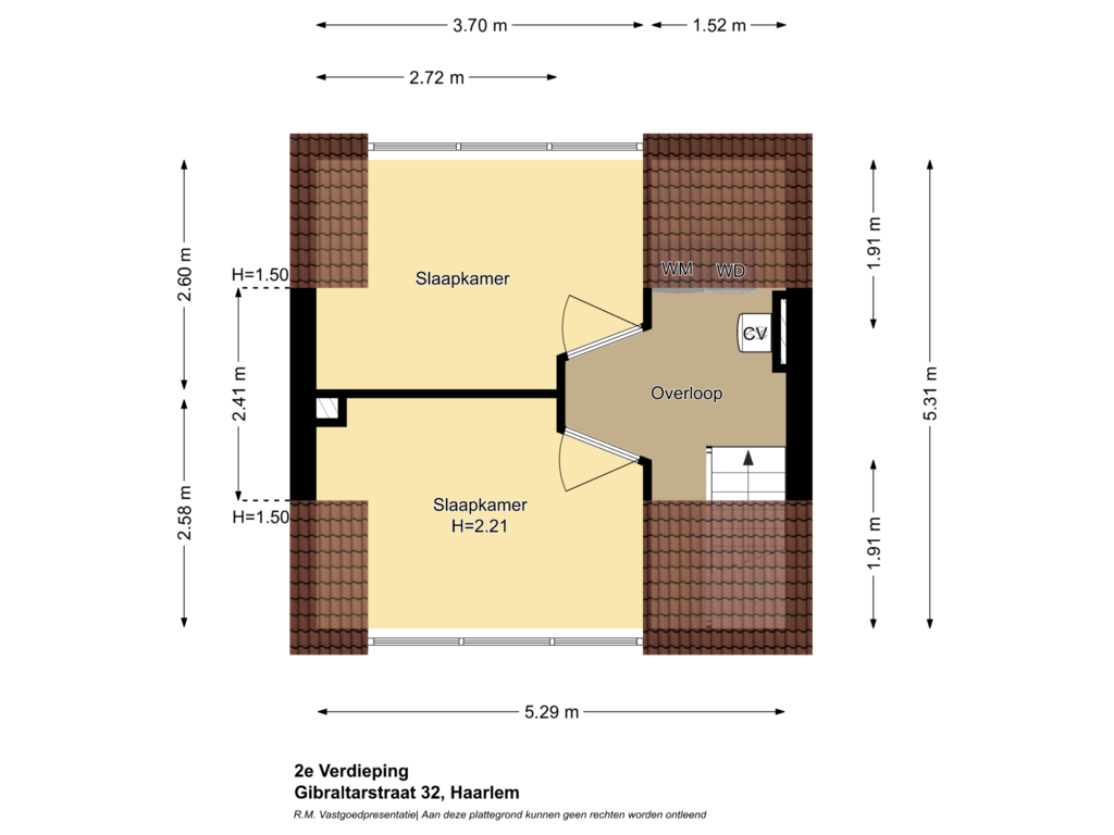 View floorplan of 2e Verdieping of Gibraltarstraat 32