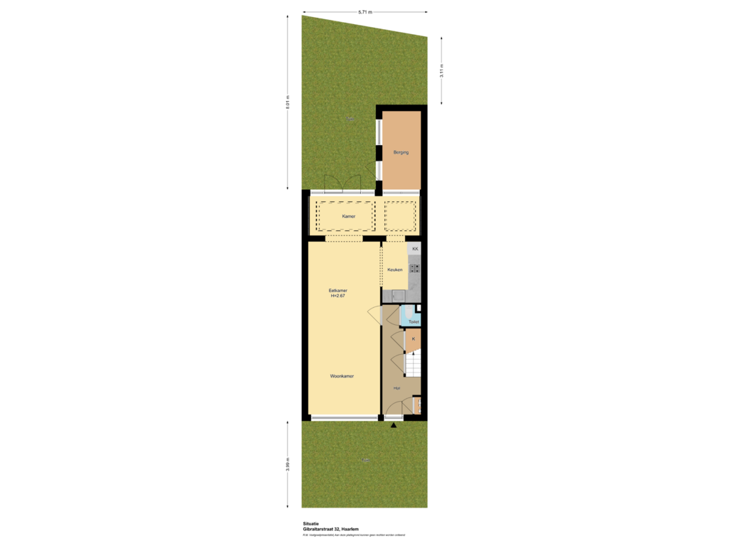 View floorplan of Situatie of Gibraltarstraat 32