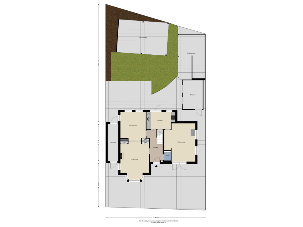 Bekijk plattegrond van Begane grond tuin van Frjentsjerterein 10