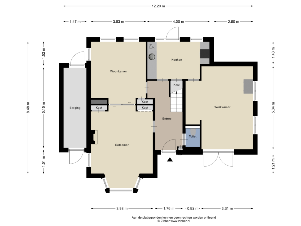 Bekijk plattegrond van Begane grond van Frjentsjerterein 10