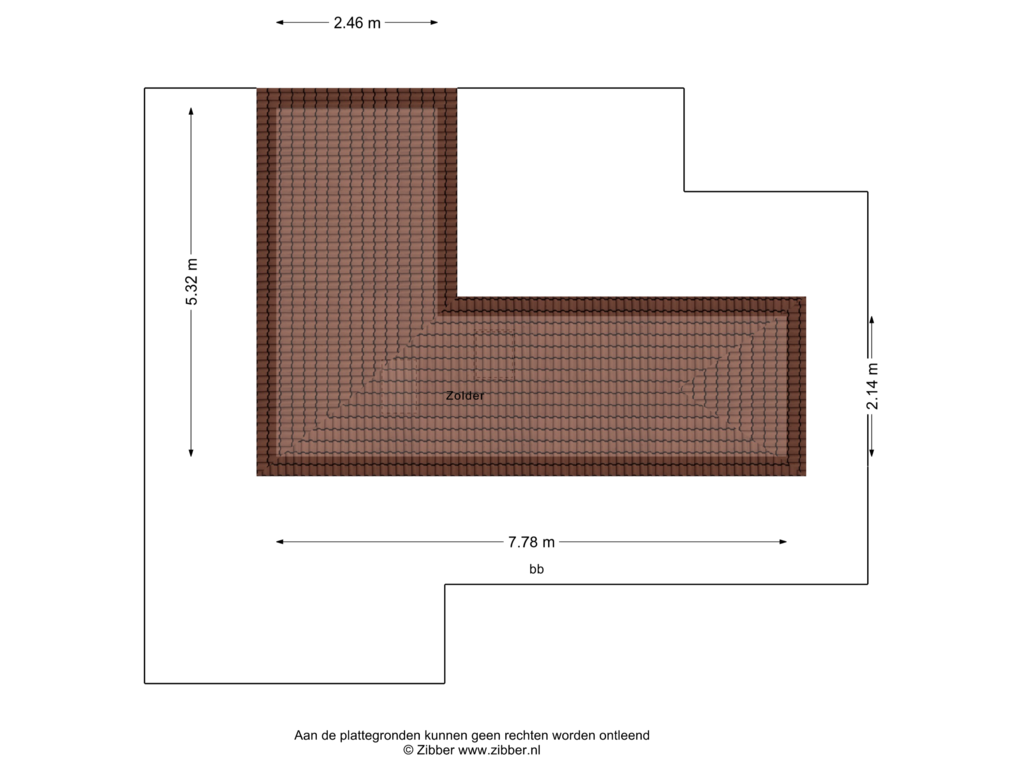 Bekijk plattegrond van Zolder van Frjentsjerterein 10