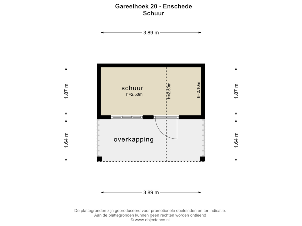 Bekijk plattegrond van SCHUUR van Gareelhoek 20