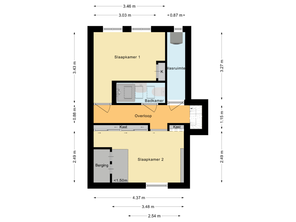 Bekijk plattegrond van Eerste verdieping van Sint Josephstraat 11