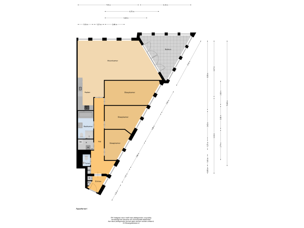 Bekijk plattegrond van Appartement van Schutterskwartier 16