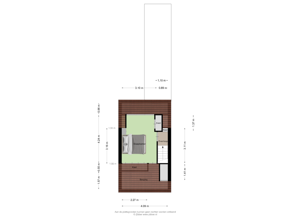 Bekijk plattegrond van Tweede verdieping van Hyacintstraat 36