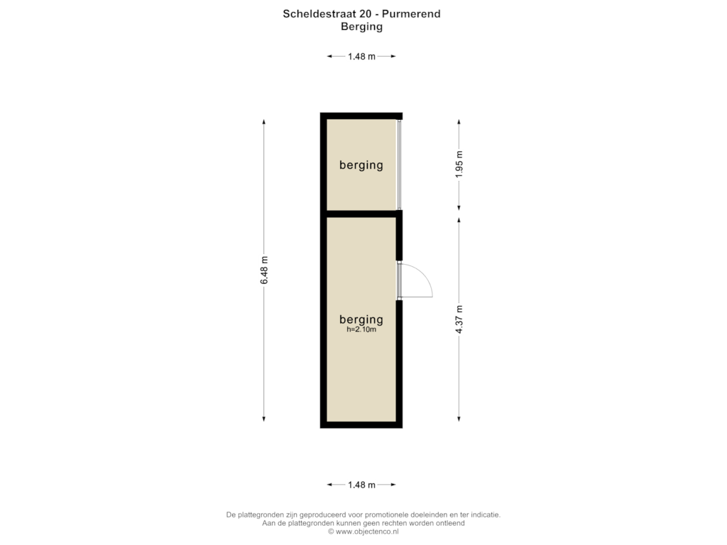 View floorplan of BERGING of Scheldestraat 20