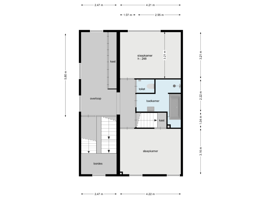 Bekijk plattegrond van 1e verdieping van Klokkenberg 122