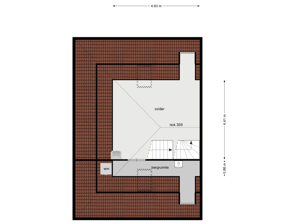 Bekijk plattegrond van 2e verdieping van Klokkenberg 122