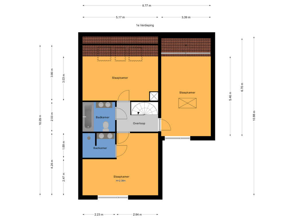 Bekijk plattegrond van 1e Verdieping van Saffier 78