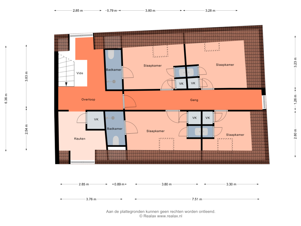 Bekijk plattegrond van Verdieping 2 van Geuzenstraat 6