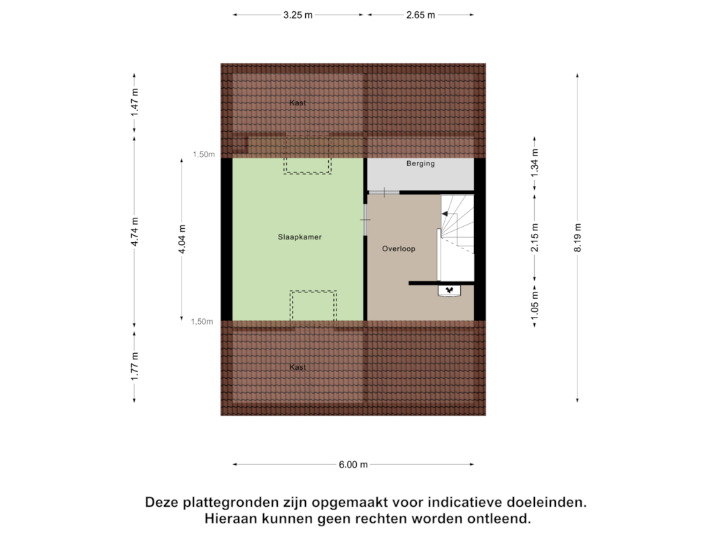 View floorplan of Tweede verdieping of Hornwaard 108