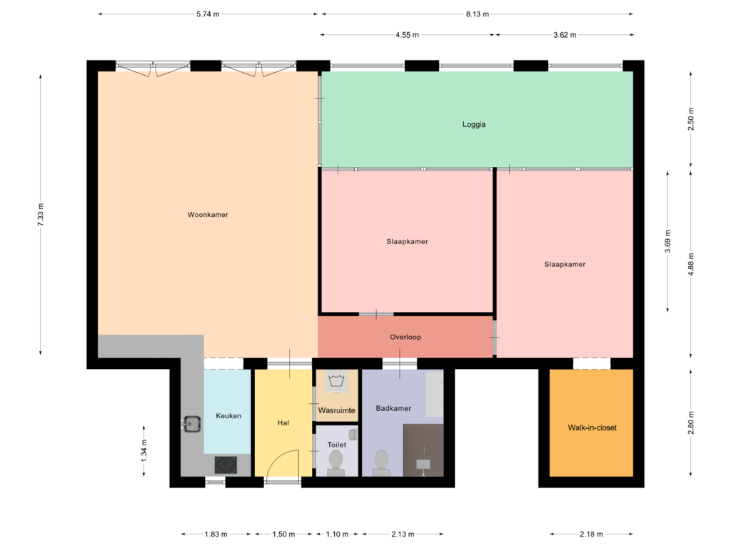 View floorplan of First floor of Boschcour 7-D