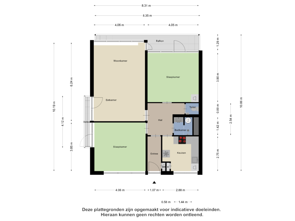 Bekijk plattegrond van Appartement van Korfoedreef 195