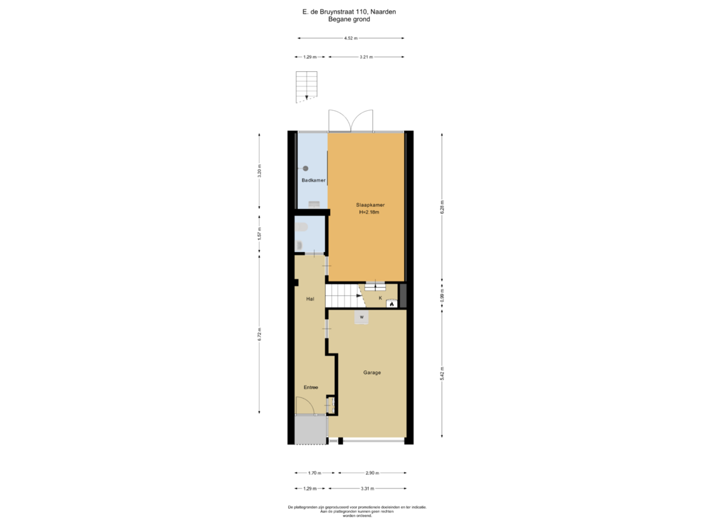 Bekijk plattegrond van Begane grond van E. de Bruynstraat 110