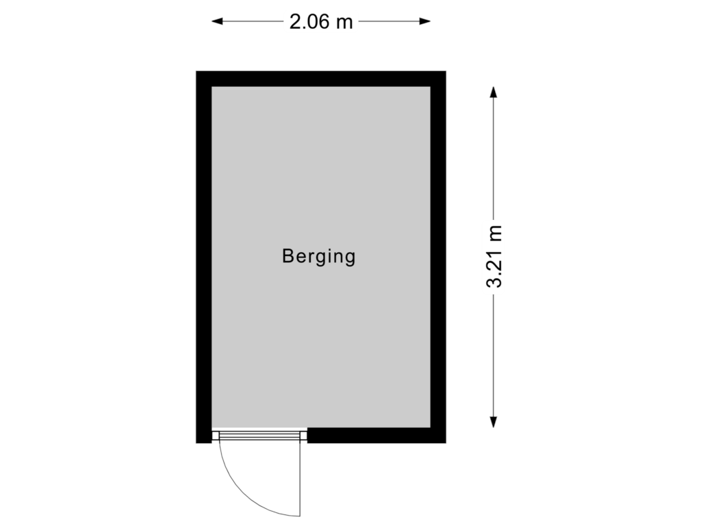 View floorplan of Berging of Veenbesstraat 624