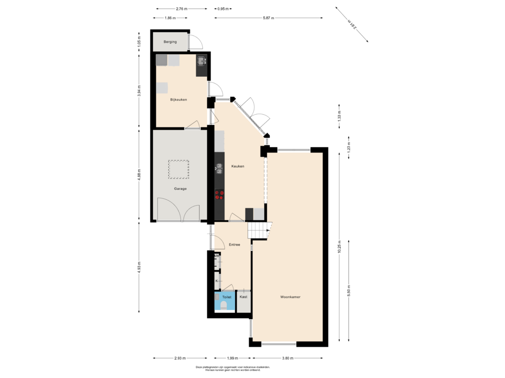 Bekijk plattegrond van Begane grond van Sloppenbrugge 7