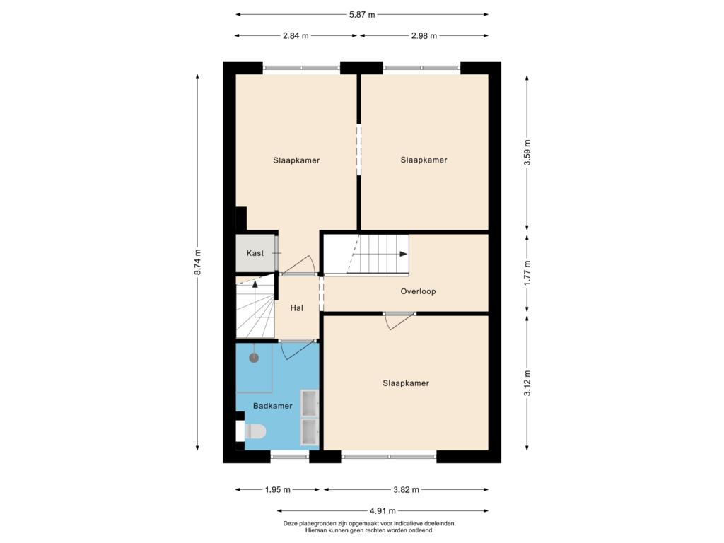 Bekijk plattegrond van Eerste verdieping van Sloppenbrugge 7