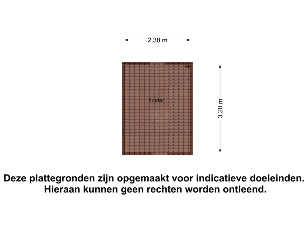 View floorplan of Zolder of Tweede Sligtestraat 17