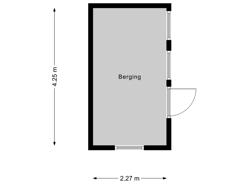 Bekijk plattegrond van Berging van Zwarteweg 14