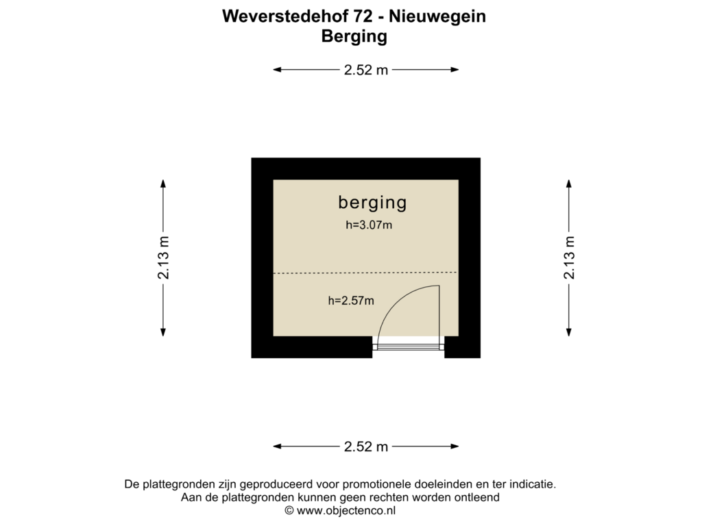 Bekijk plattegrond van BERGING van Weverstedehof 72