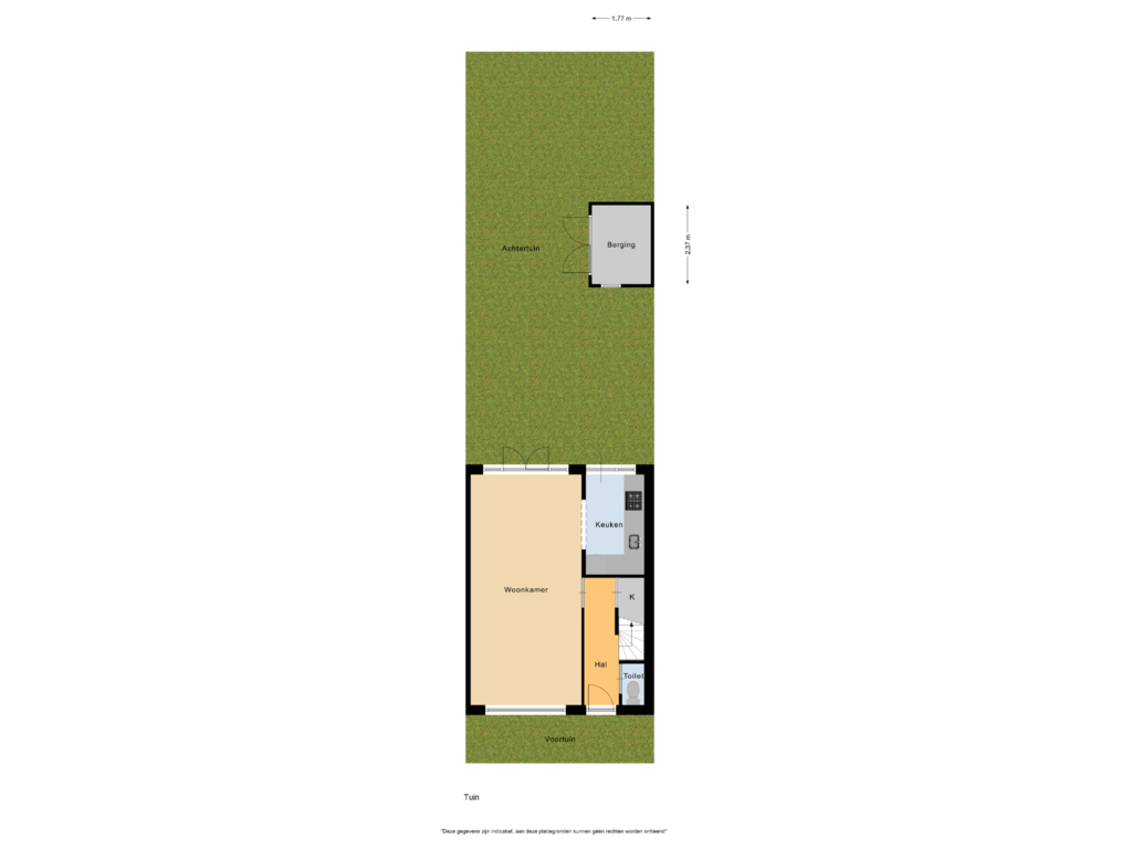 View floorplan of Tuin of Lindenstraat 27