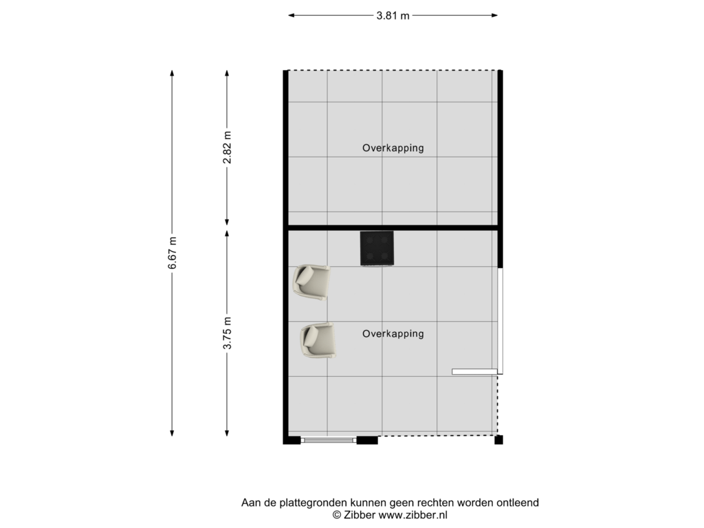 Bekijk plattegrond van Overkapping van Kerkakkerstraat 37