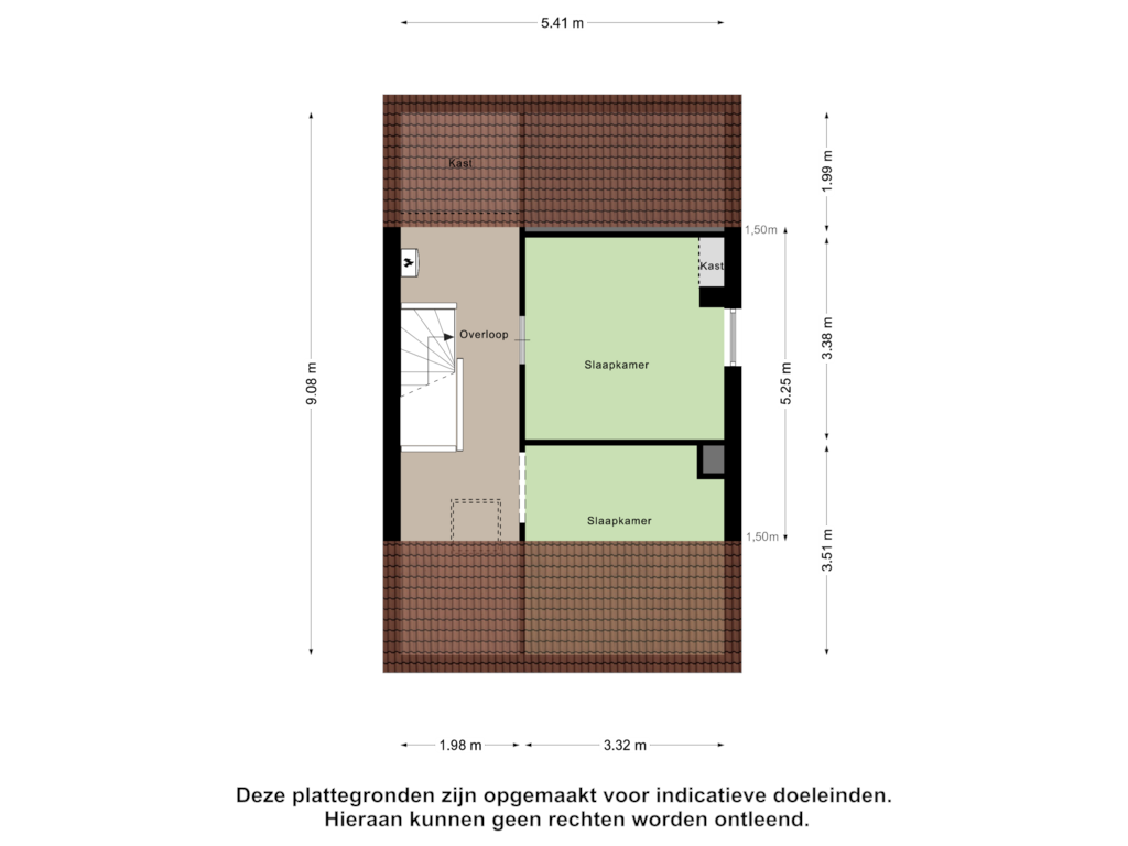 Bekijk plattegrond van Tweede Verdieping van Marnehiem 16