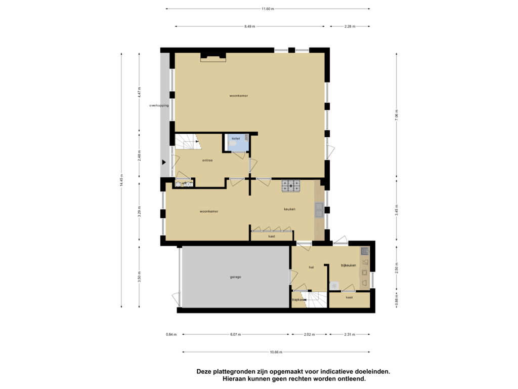 View floorplan of Begane Grond of Eikenhof 7