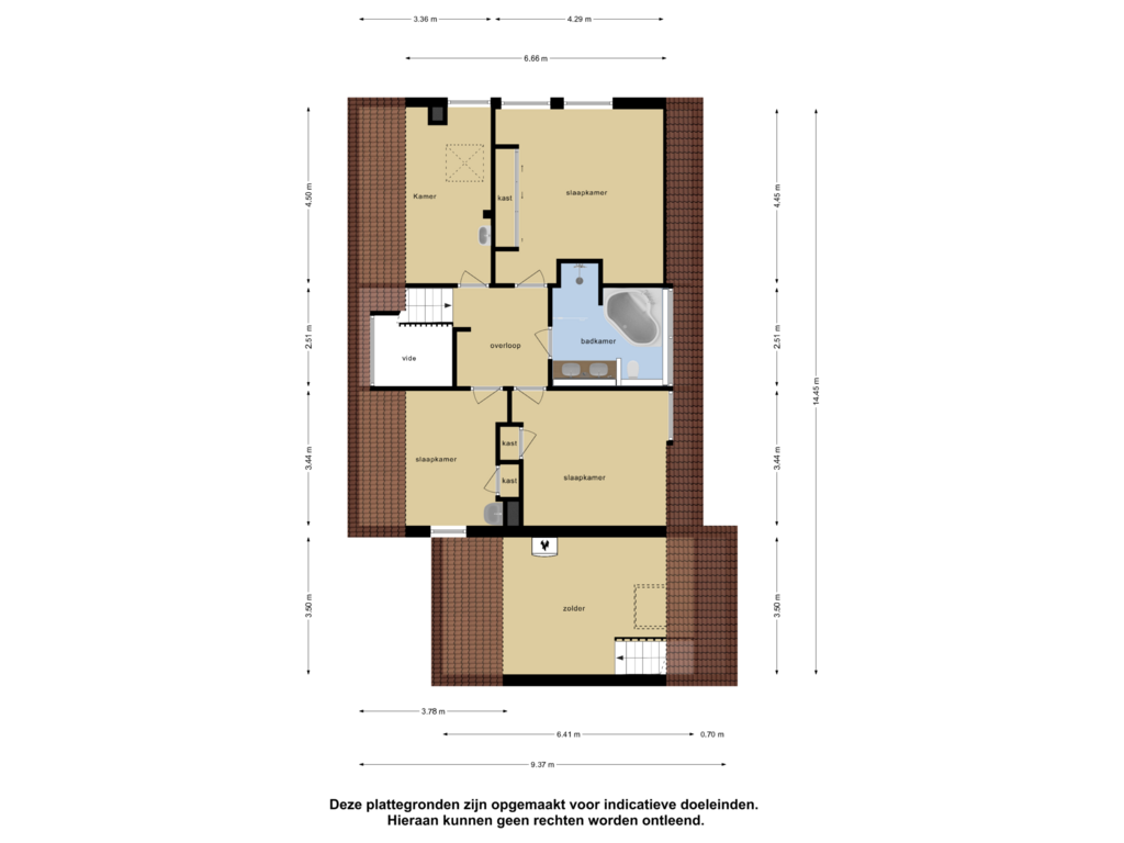 View floorplan of Eerste Verdieping of Eikenhof 7