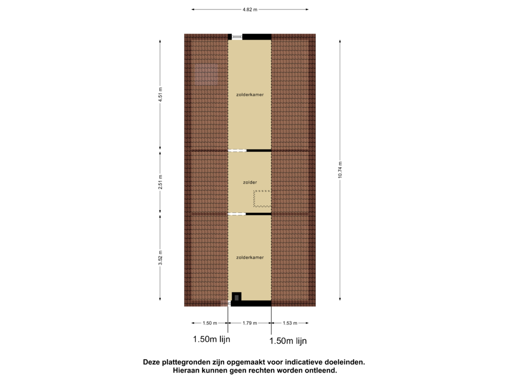 View floorplan of Zolder of Eikenhof 7