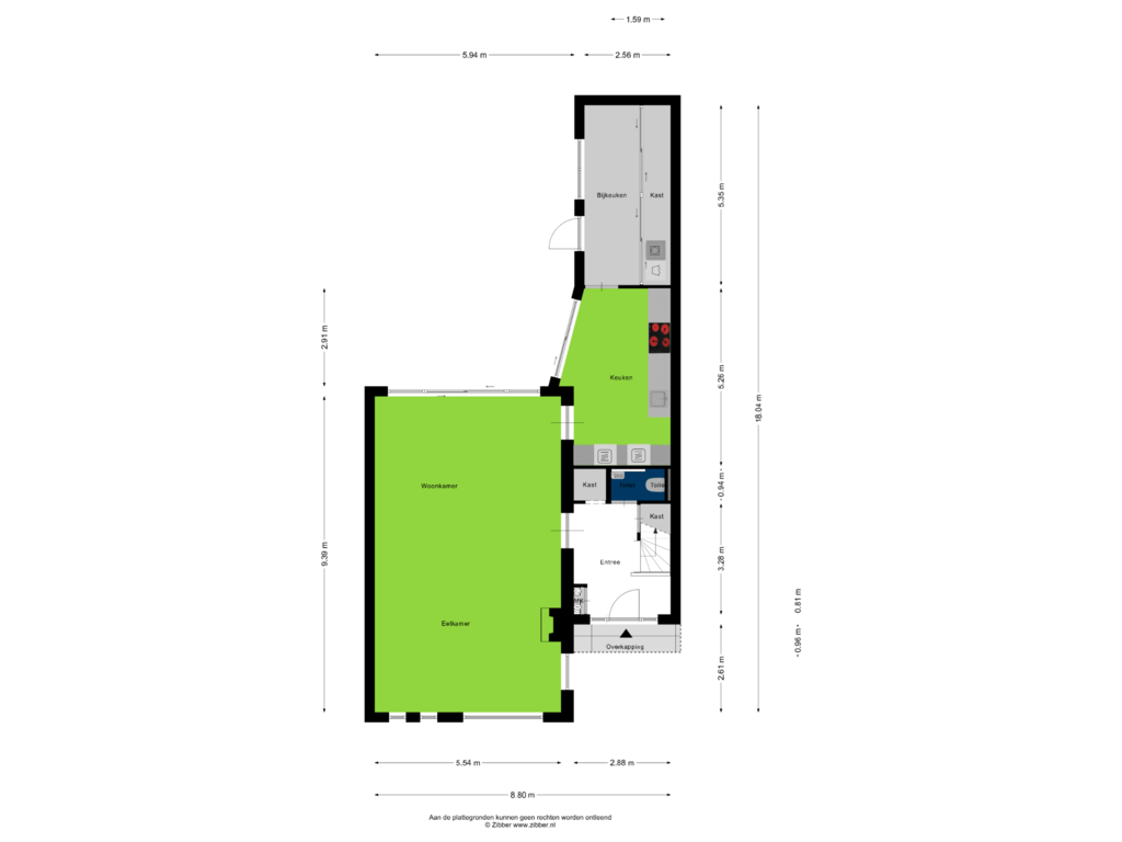 Bekijk plattegrond van Begane Grond van Damcoogh 87