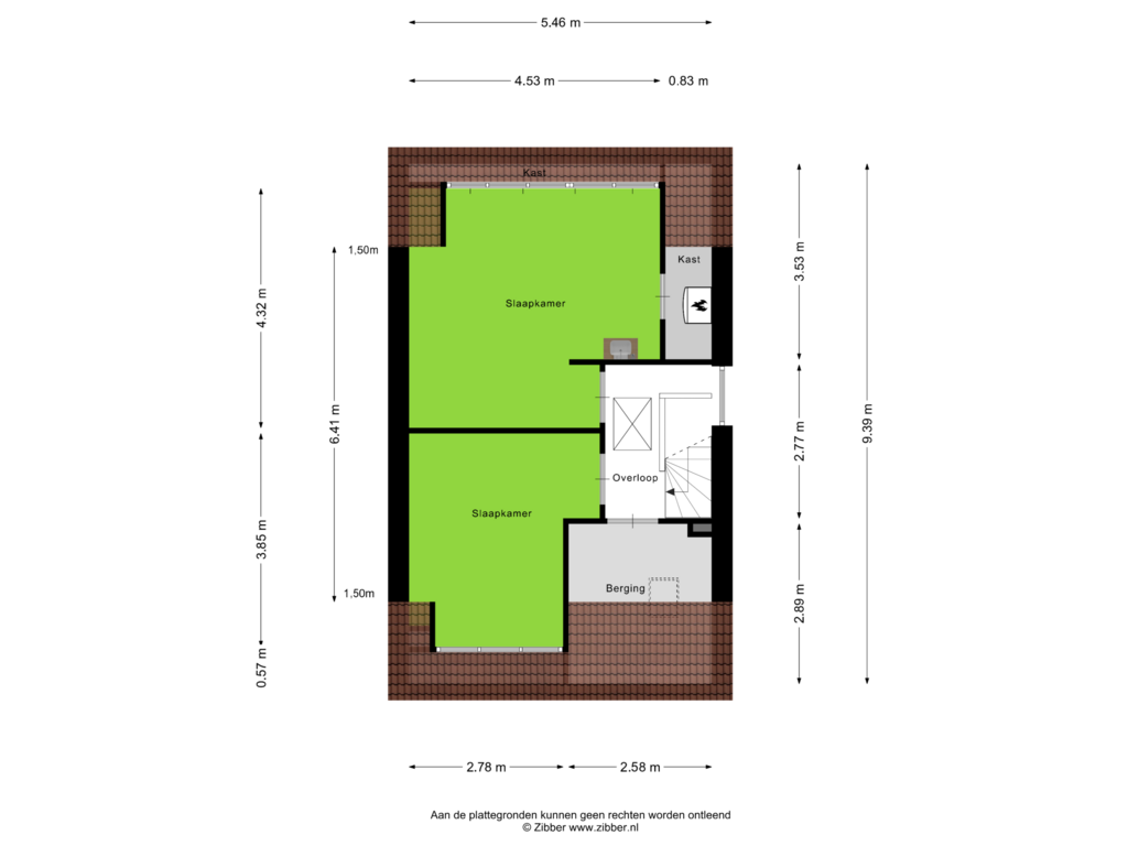 Bekijk plattegrond van Tweede Verdieping van Damcoogh 87